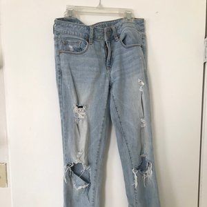 Distressed Skinny Light Wash Jeans